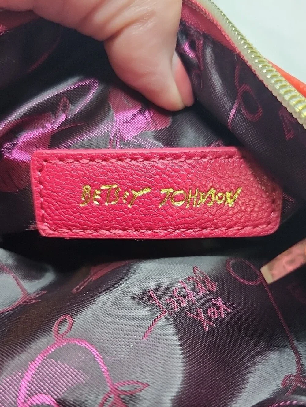 Betsey Johnson Red Orange Bow Wristlet Clutch NWOT